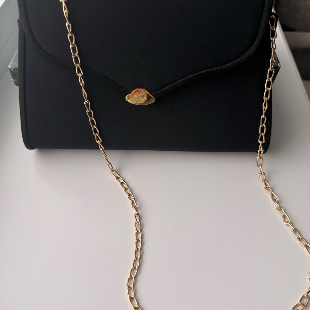 Gucci Black Clutch with Gold Chain - Picture 9 of 9